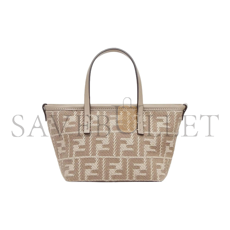FENDI ROLL MINI FABRIC GRAY 8BS096AUPXF1SNP (15.5*13*11cm)